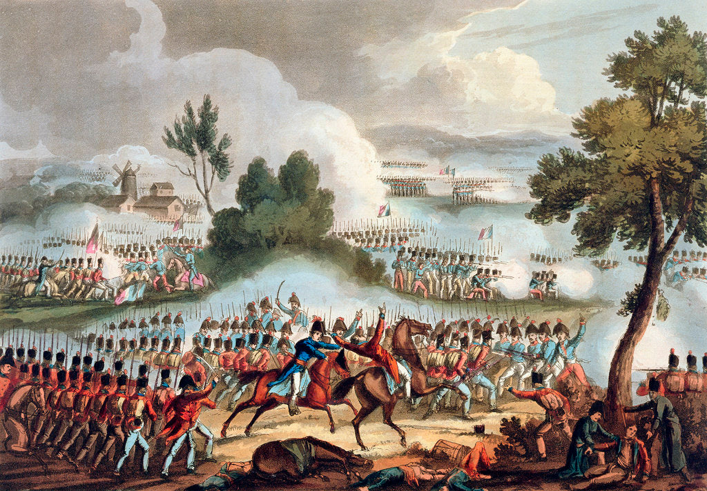 Detail of The Left Wing of the British army in Action at the Battle of Waterloo by Thomas Sutherland