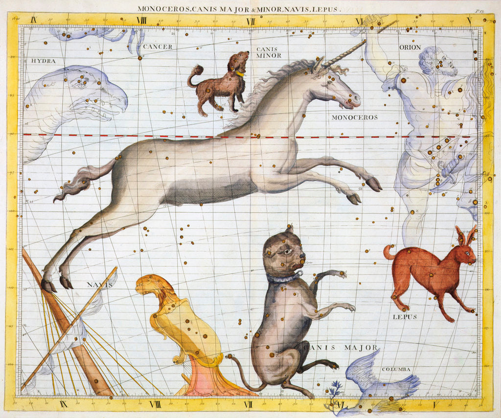 Detail of Constellations of Monoceros by Anonymous