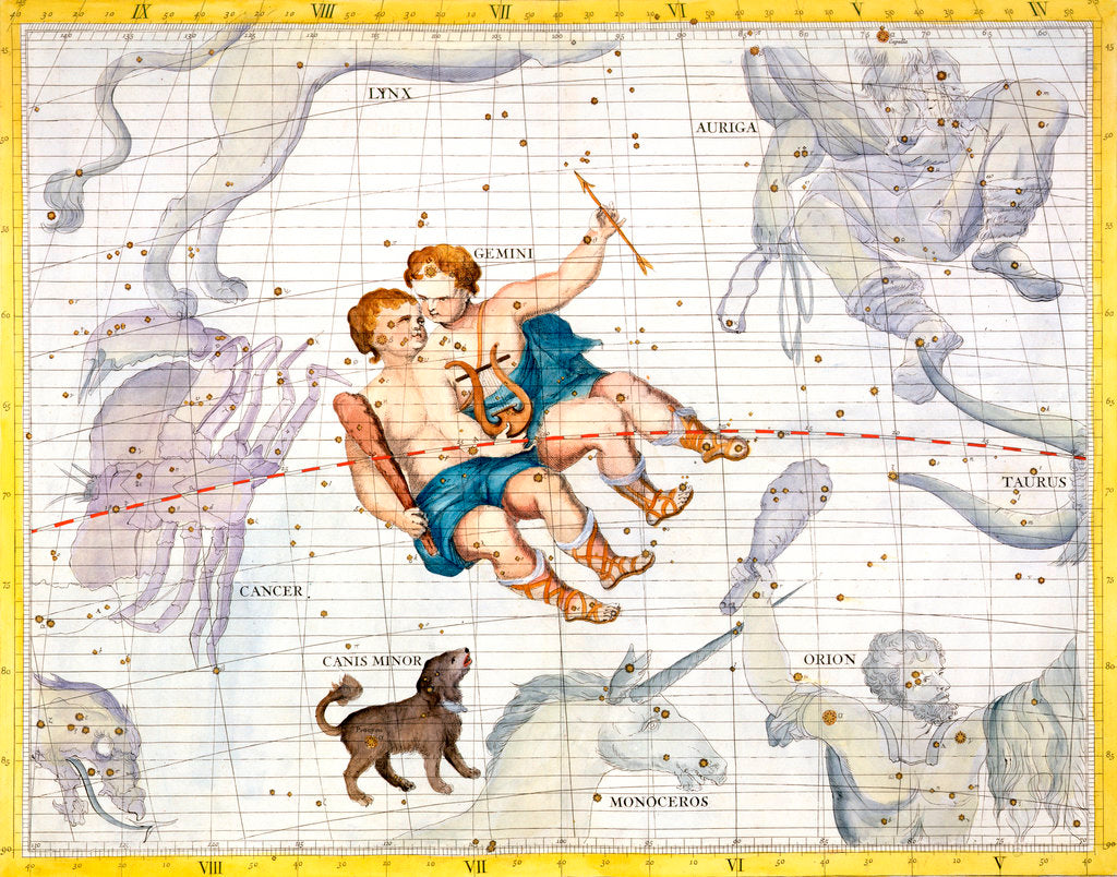 Detail of Constellations of Gemini and Canis Minor by Anonymous