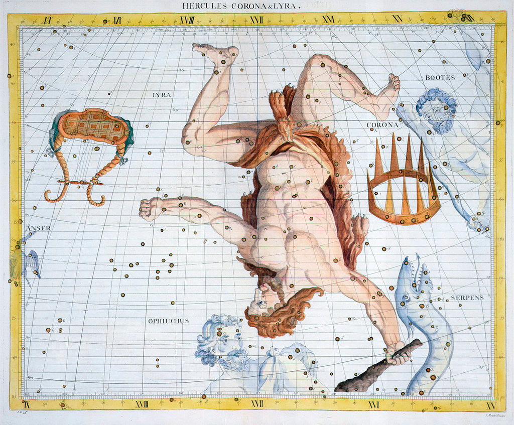 Detail of Constellations of Hercules by Anonymous