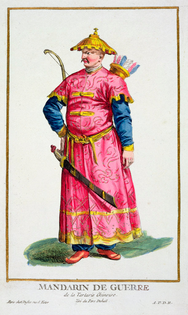 Detail of A Mandarin warlord by Pierre Duflos