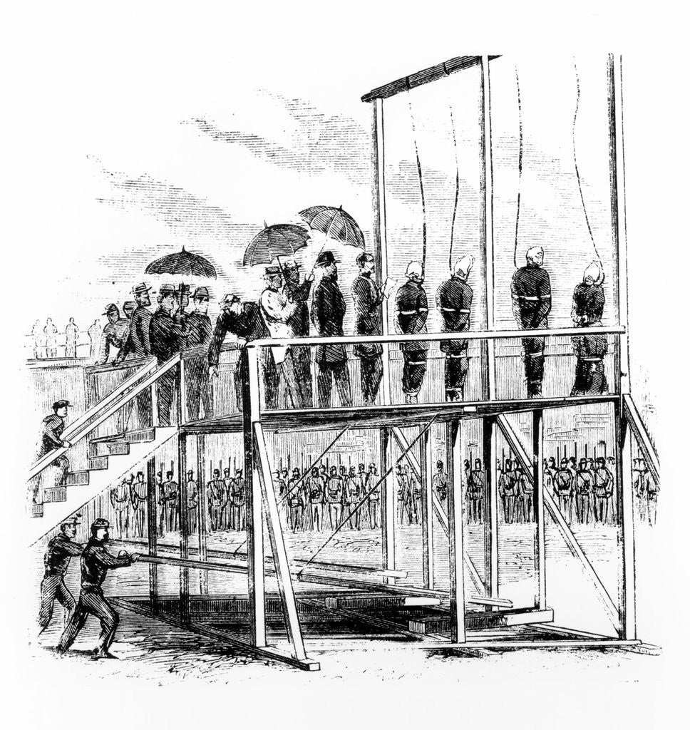 Detail of Hanging of the Lincoln assassination conspirators by Anonymous