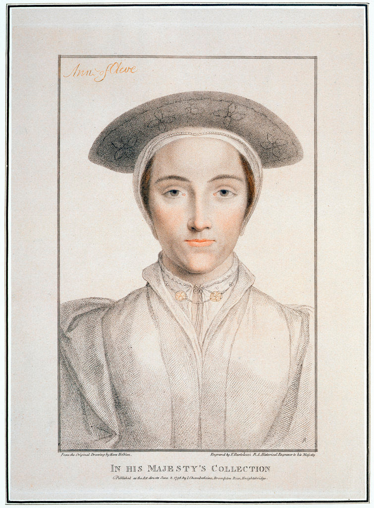 Detail of Anne of Cleves by Francesco Bartolozzi