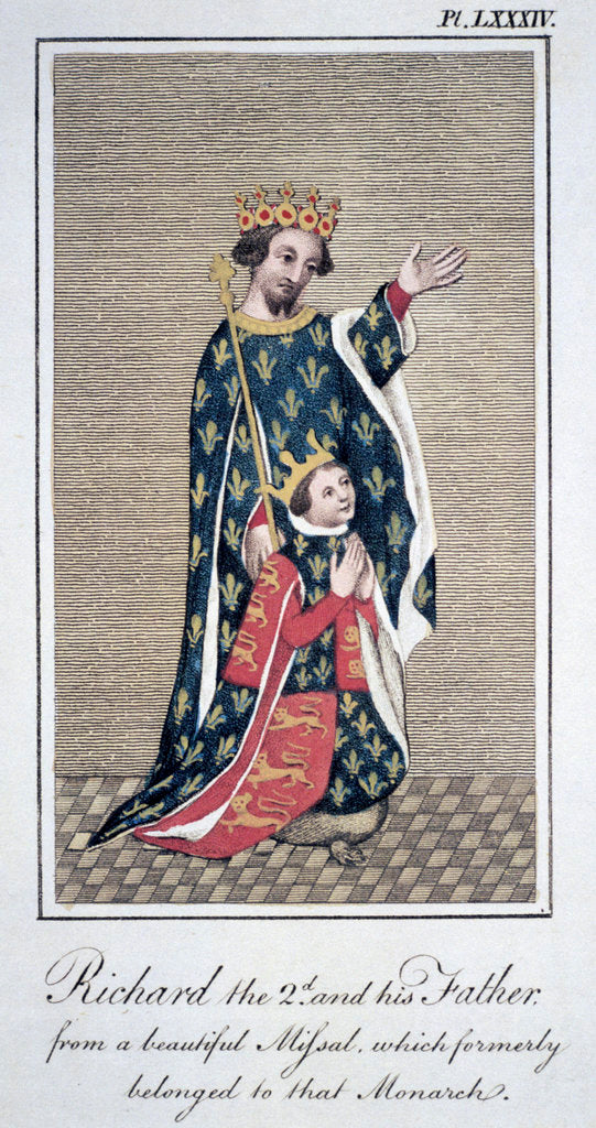 Detail of King Richard II with his father by Anonymous