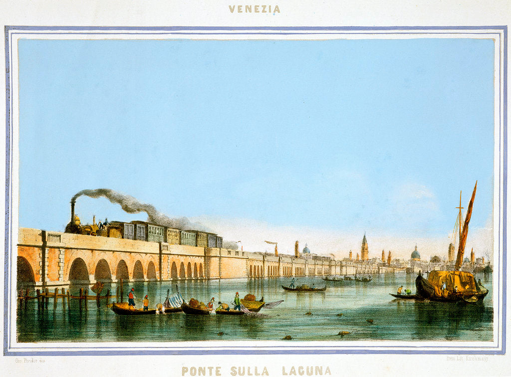 Detail of Bridge over the Lagoon by Giovanni Pividor