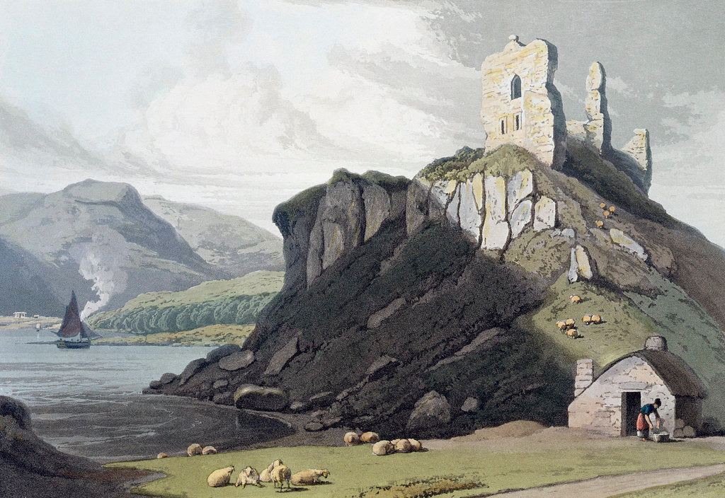 Detail of Aros Castle by William Daniell