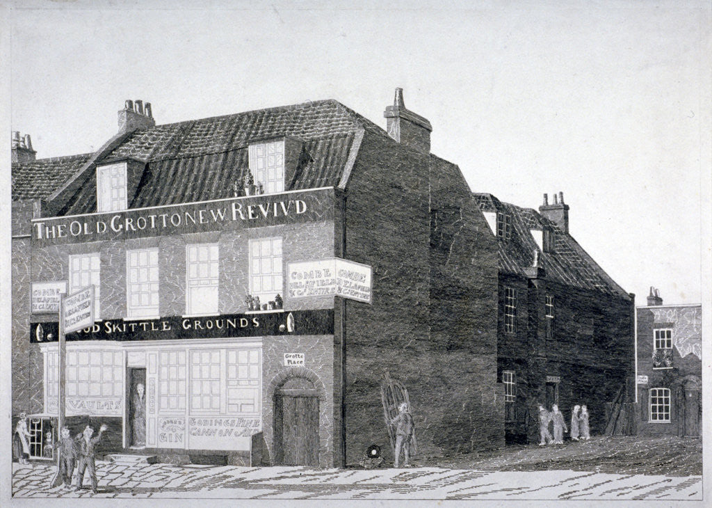 Detail of South-east view of the Grotto Inn, St George's Street, Southwark, London by Maddox
