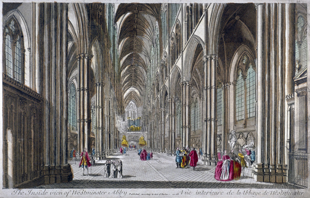 Detail of Interior of Westminster Abbey, London by Anonymous