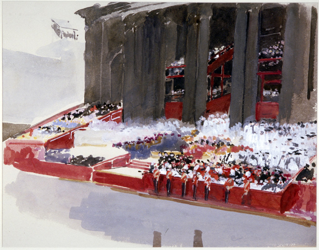 Detail of Study for 'Queen Victoria's Diamond Jubilee Service' by Andrew Garrick Gow