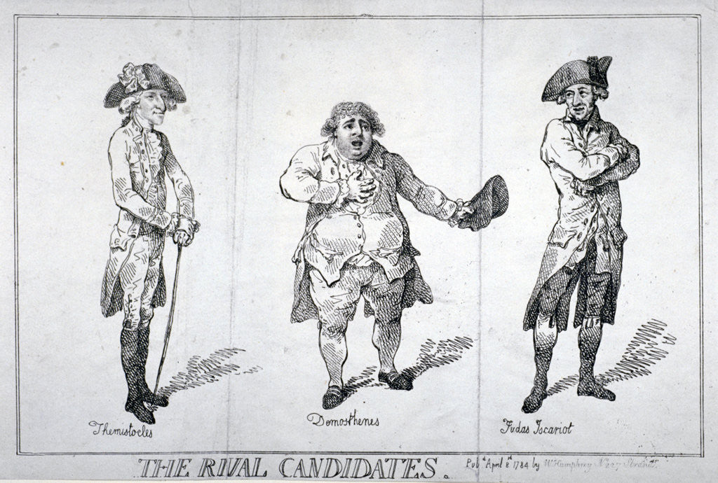 Detail of The Rival Candidates by Isaac Cruikshank
