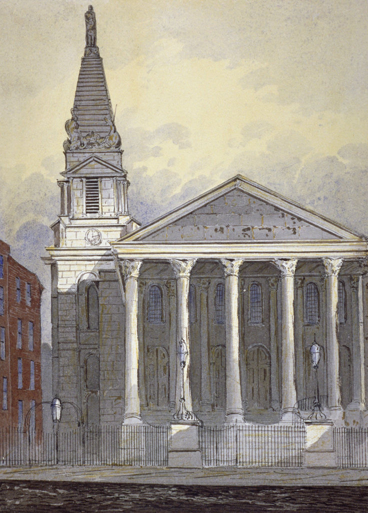 Detail of Church of St George, Hart Street, Bloomsbury, London by William Pearson