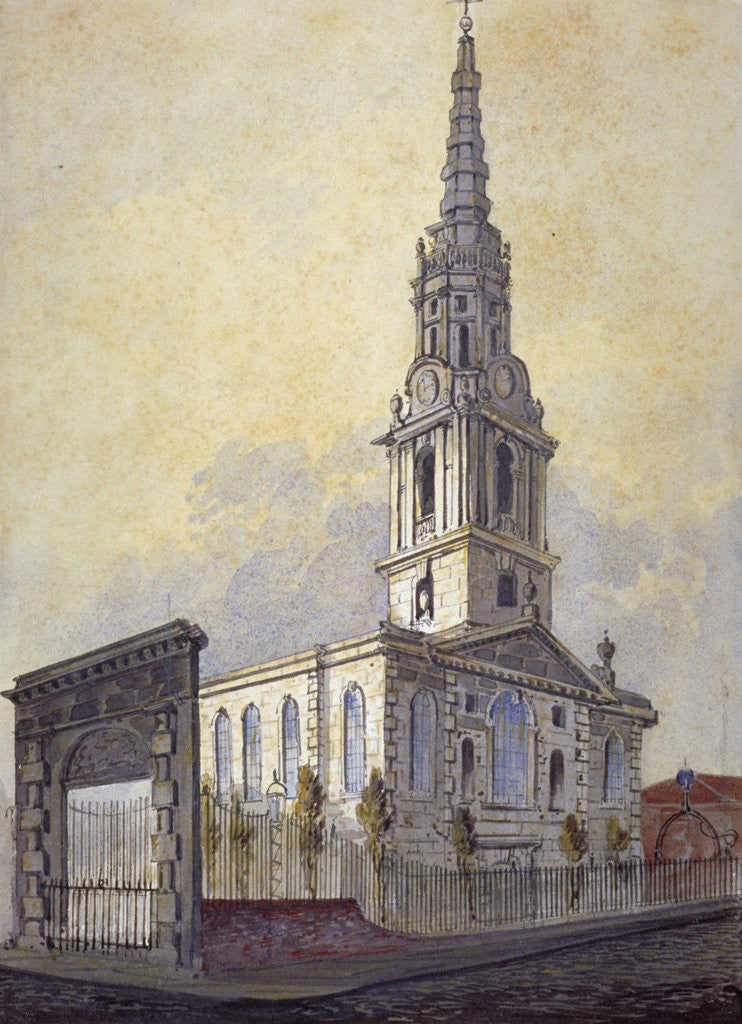 Detail of Church of St Giles in the Fields, Holborn, London by William Pearson