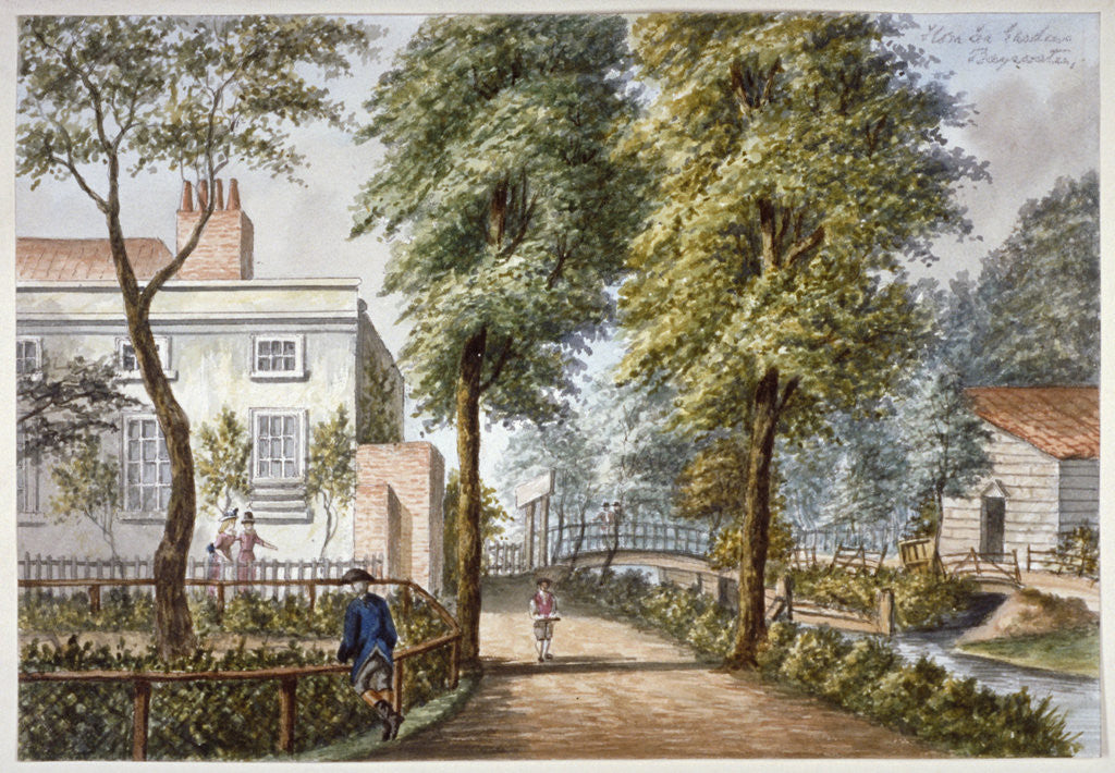 Detail of View of the Flora Tea Gardens, Bayswater, London by Anonymous