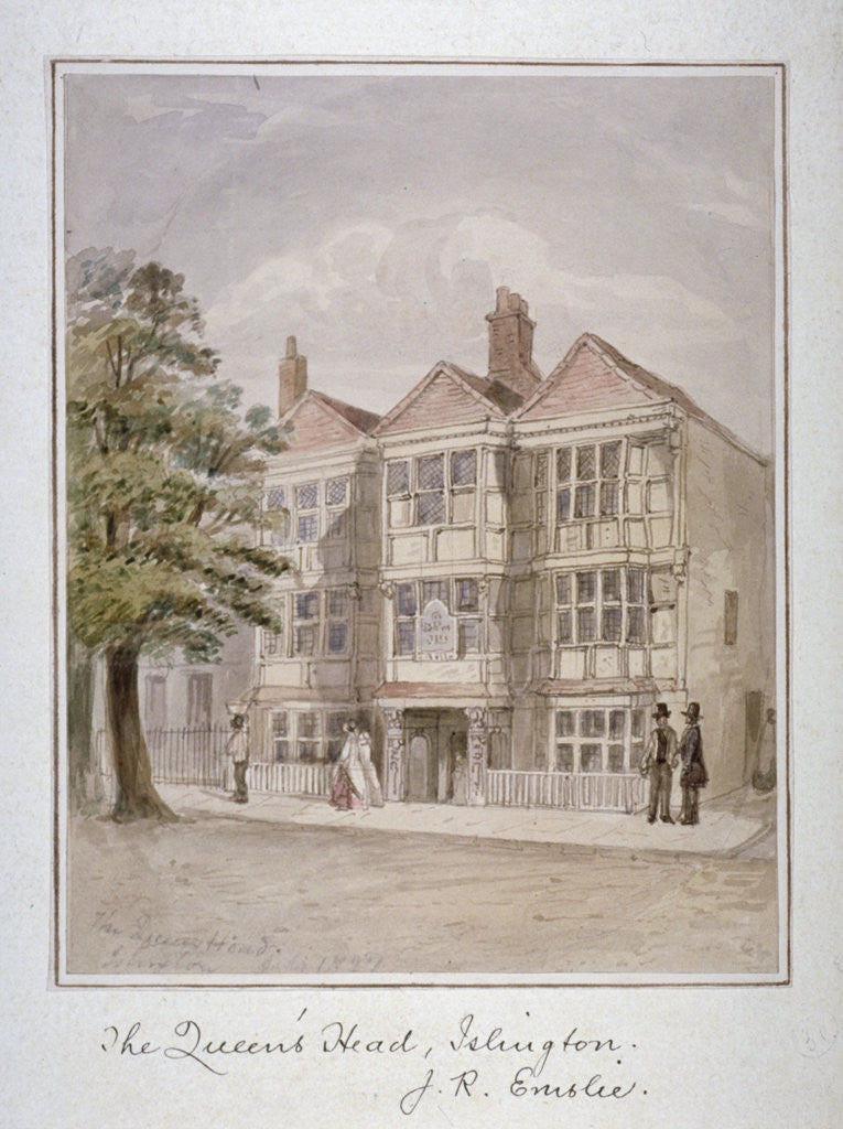 Detail of The Queen's Head Inn, Islington, London by John Phillipps Emslie