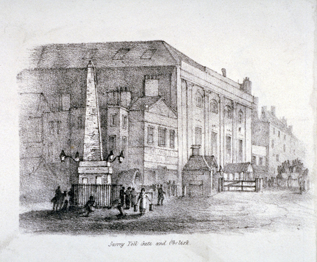 Detail of Toll gate and obelisk at St George's Circus, Southwark, London by Anonymous