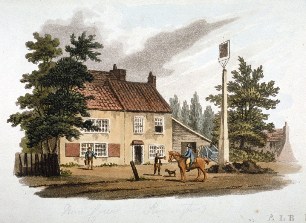 Detail of The Dun Cow Inn, Kensington, London by William Pickett