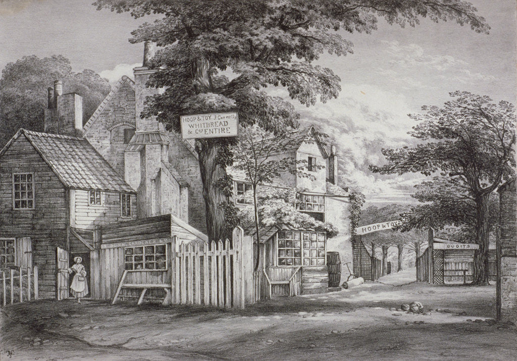 Detail of The Hoop and Toy Inn on Brompton Road, Kensington, London by Anonymous