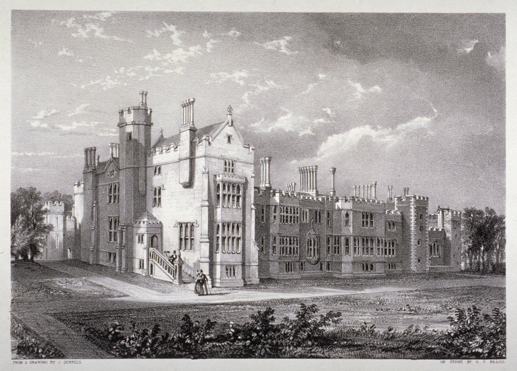 Detail of View of Lambeth Palace, London by GF Bragg