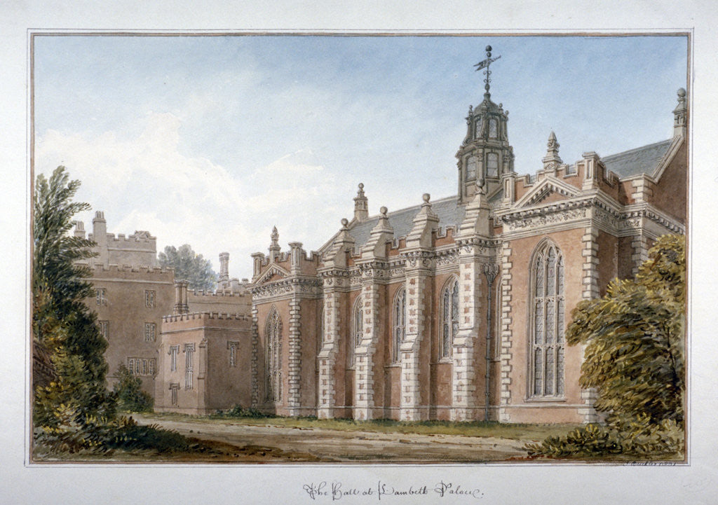 Detail of View of the hall at Lambeth Palace, London by John Chessell Buckler