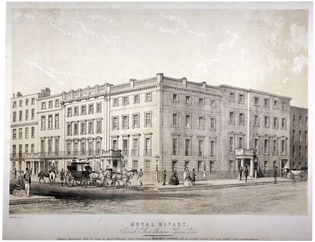 Detail of Mivart's Hotel, Brook Street, near Grosvenor Square, Westminster, London by Anonymous