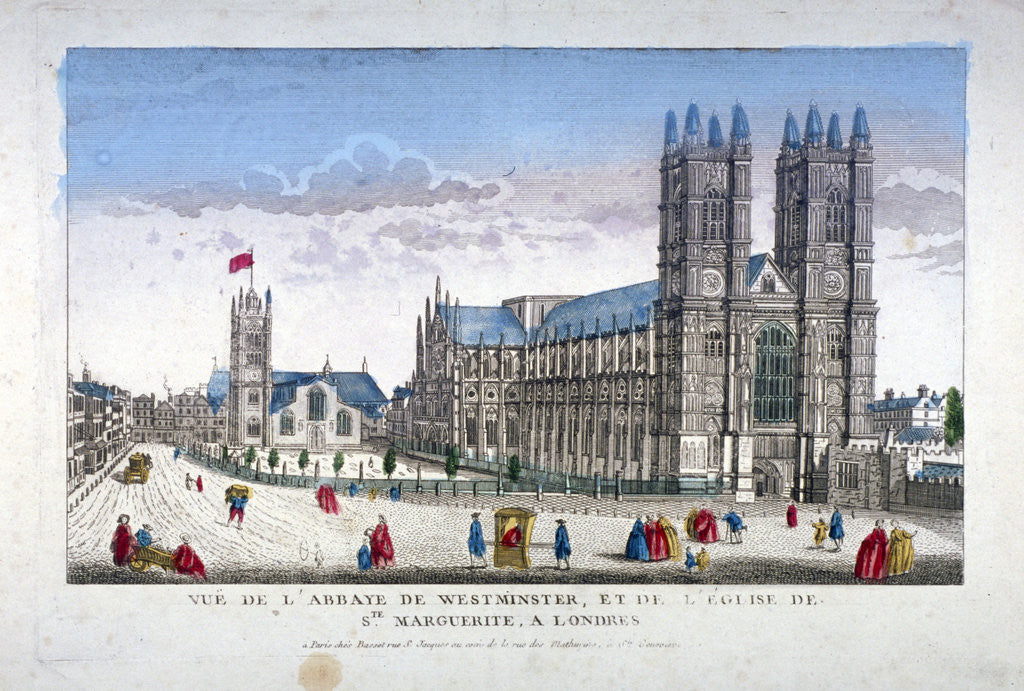 Detail of Westminster Abbey and St Margaret's Church, London by Anonymous
