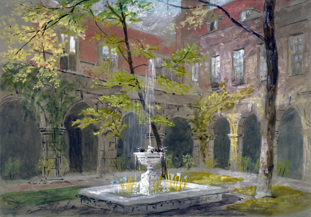 View of the Little Cloister in Westminster Abbey, London by Thomas Cafe