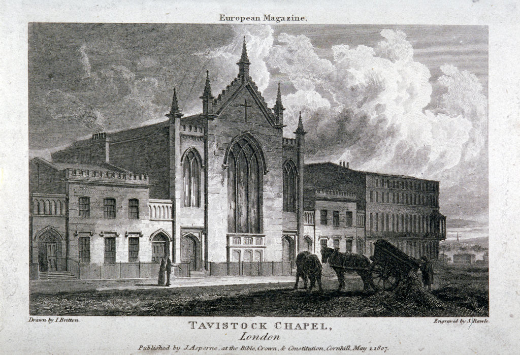 Detail of Tavistock Chapel, Tavistock Place, St Pancras, London by Samuel Rawle