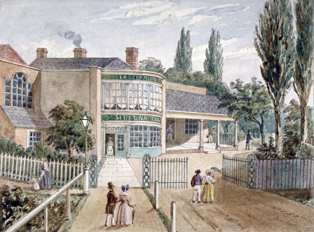 Detail of St Helena tea gardens, Lower Road, Rotherhithe, London by Anonymous