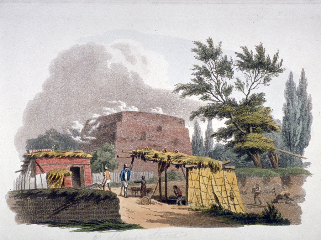 Detail of Brick kiln near Sloane Street, Chelsea, London by William Pickett