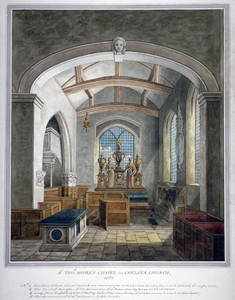 Detail of Sir Thomas More's Chapel, Chelsea Old Church, London by Anonymous