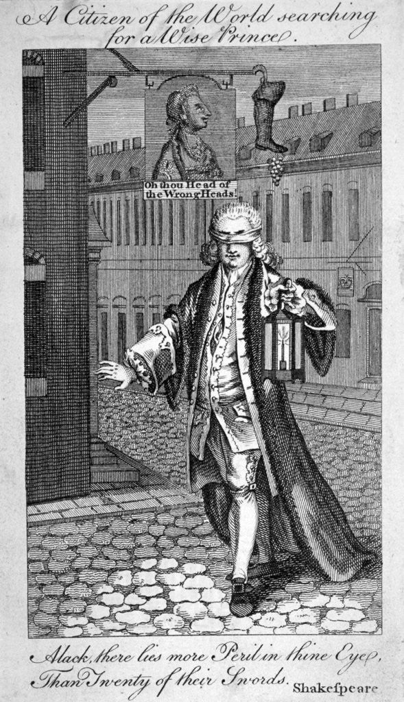 Detail of A citizen of the world searching for a wise prince by Anonymous