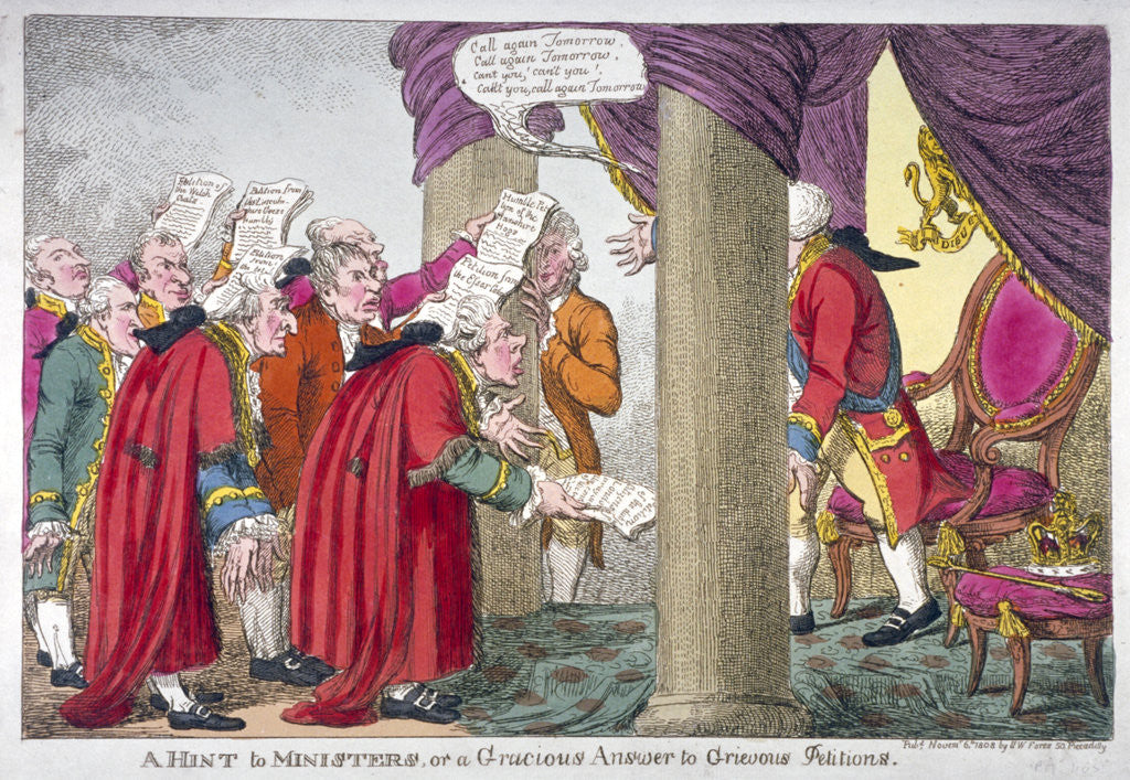 Detail of Petitioners before George III by Anonymous
