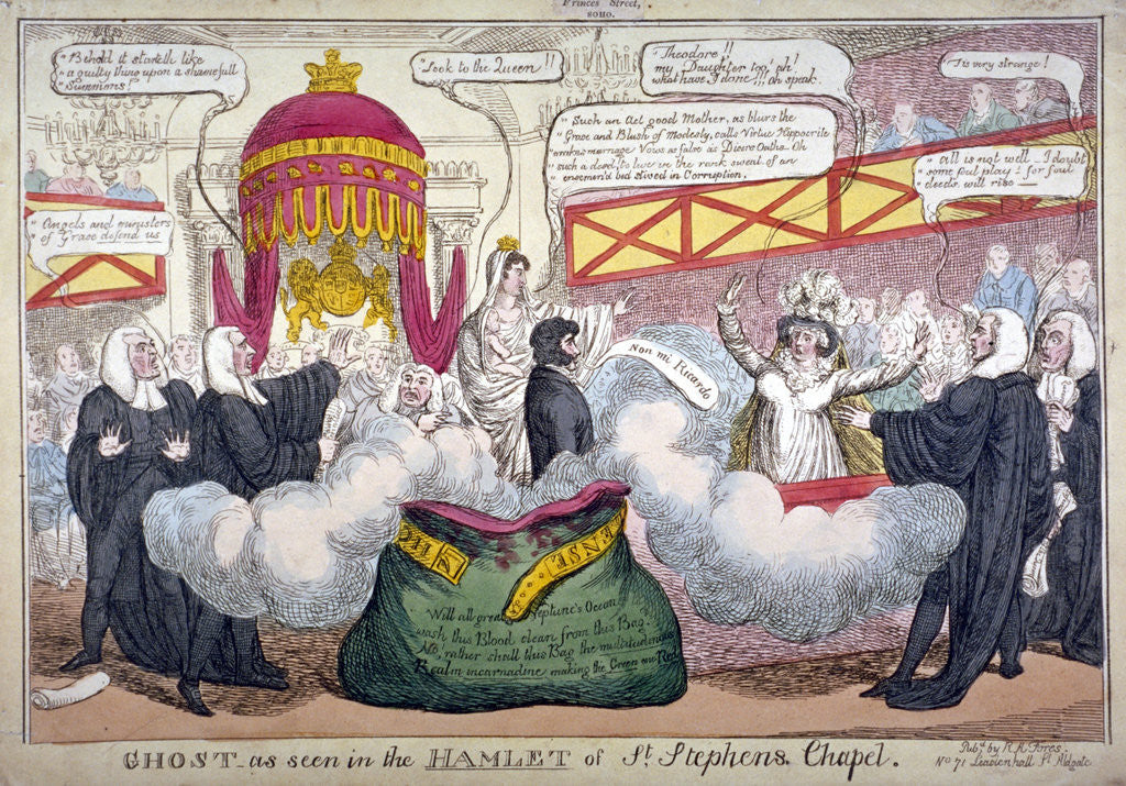 Detail of Ghost as seen in the Hamlet of St Stephen's Chapel by Anonymous