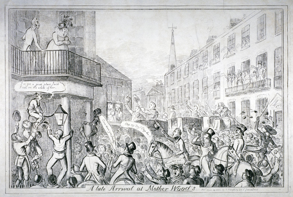 Detail of A late arrival at Mother Wood's by Anonymous