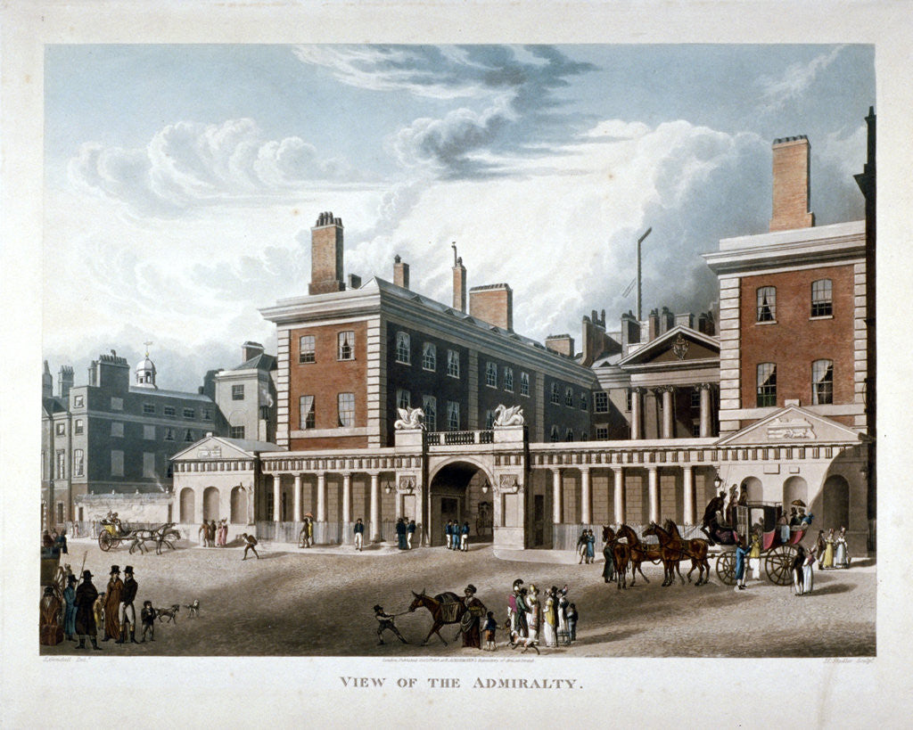 Detail of The Admiralty, Whitehall, Westminster, London by Joseph Constantine Stadler