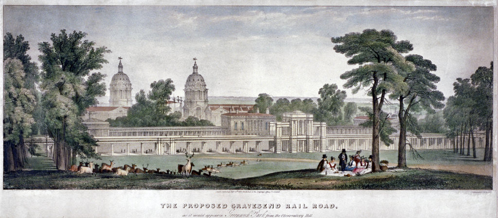 Detail of The Proposed Gravesend Railroad by Charles Joseph Hullmandel