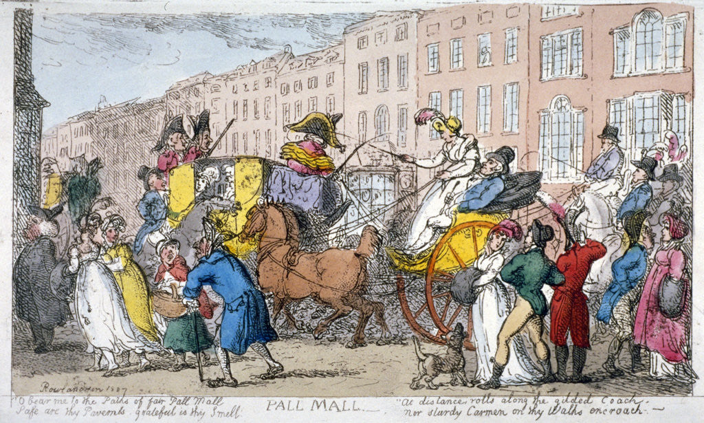 Detail of Pall Mall by Thomas Rowlandson