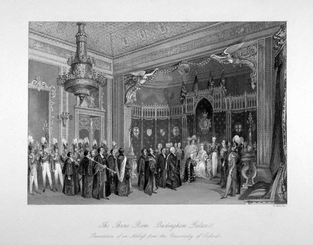 Detail of Interior view of the throne room, Buckingham Palace, Westminster, London by Harden Sidney Melville