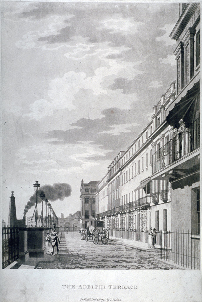 Detail of View of the Adelphi Terrace, Westminster, London by Anonymous