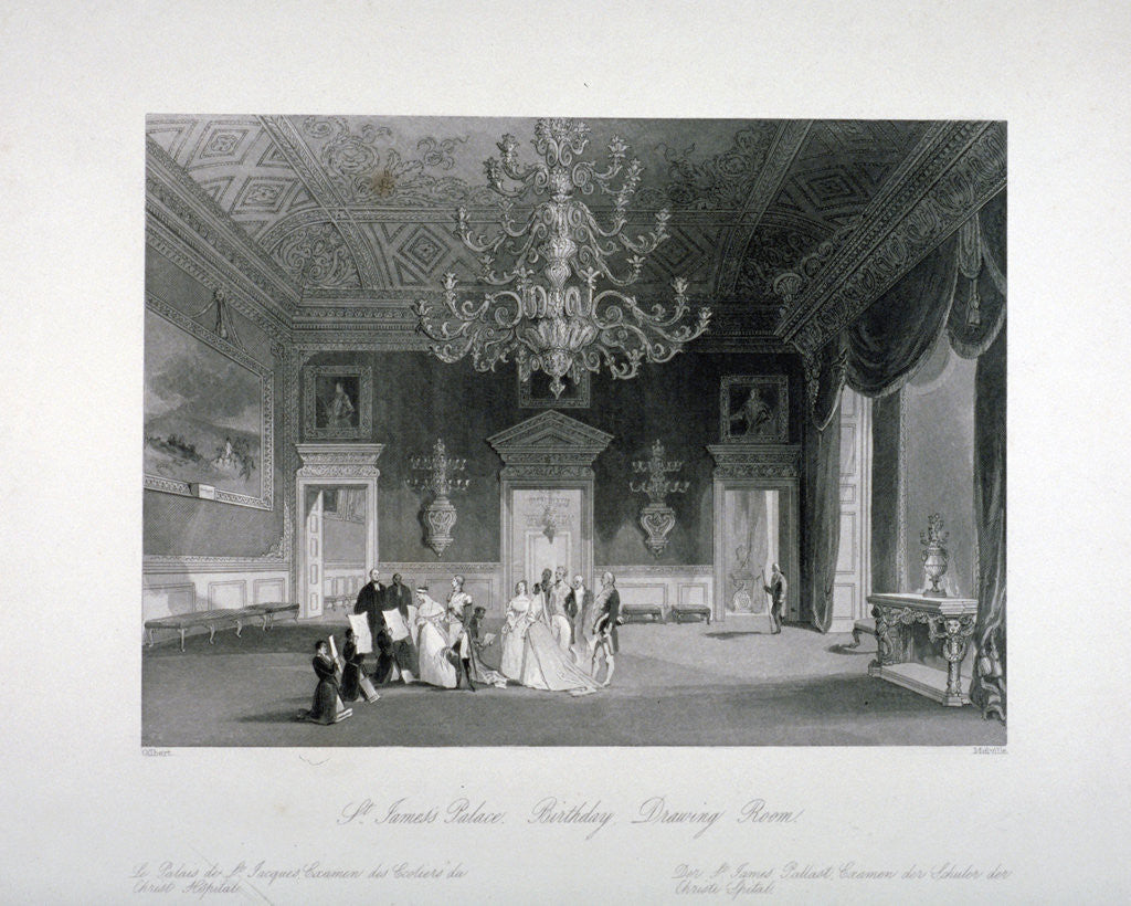 Detail of Drawing-room in St James's Palace, Westminster, London by Harden Sidney Melville
