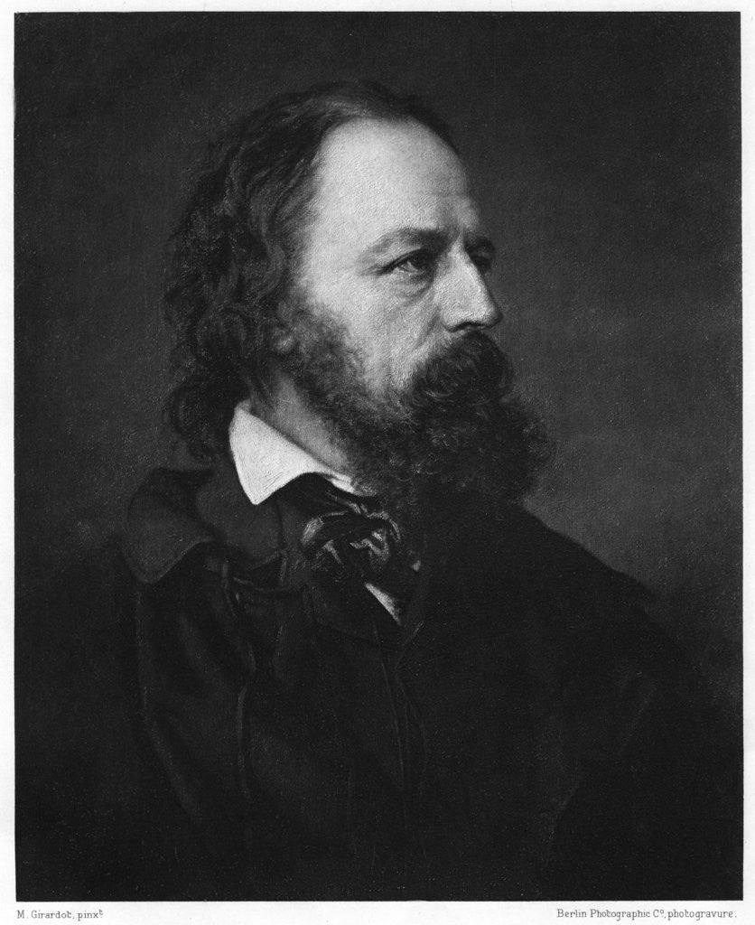 Detail of Alfred Tennyson, 1st Baron Tennyson (1809-1892), English poet by Berlin Photographic Co