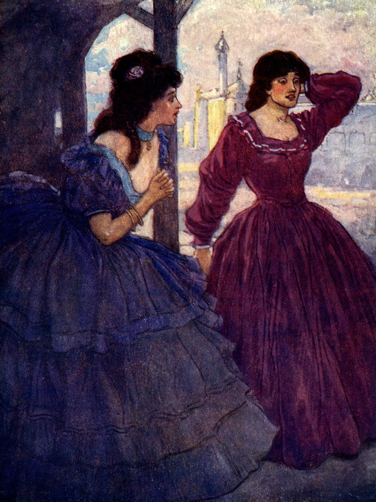 Detail of Two women by Anonymous