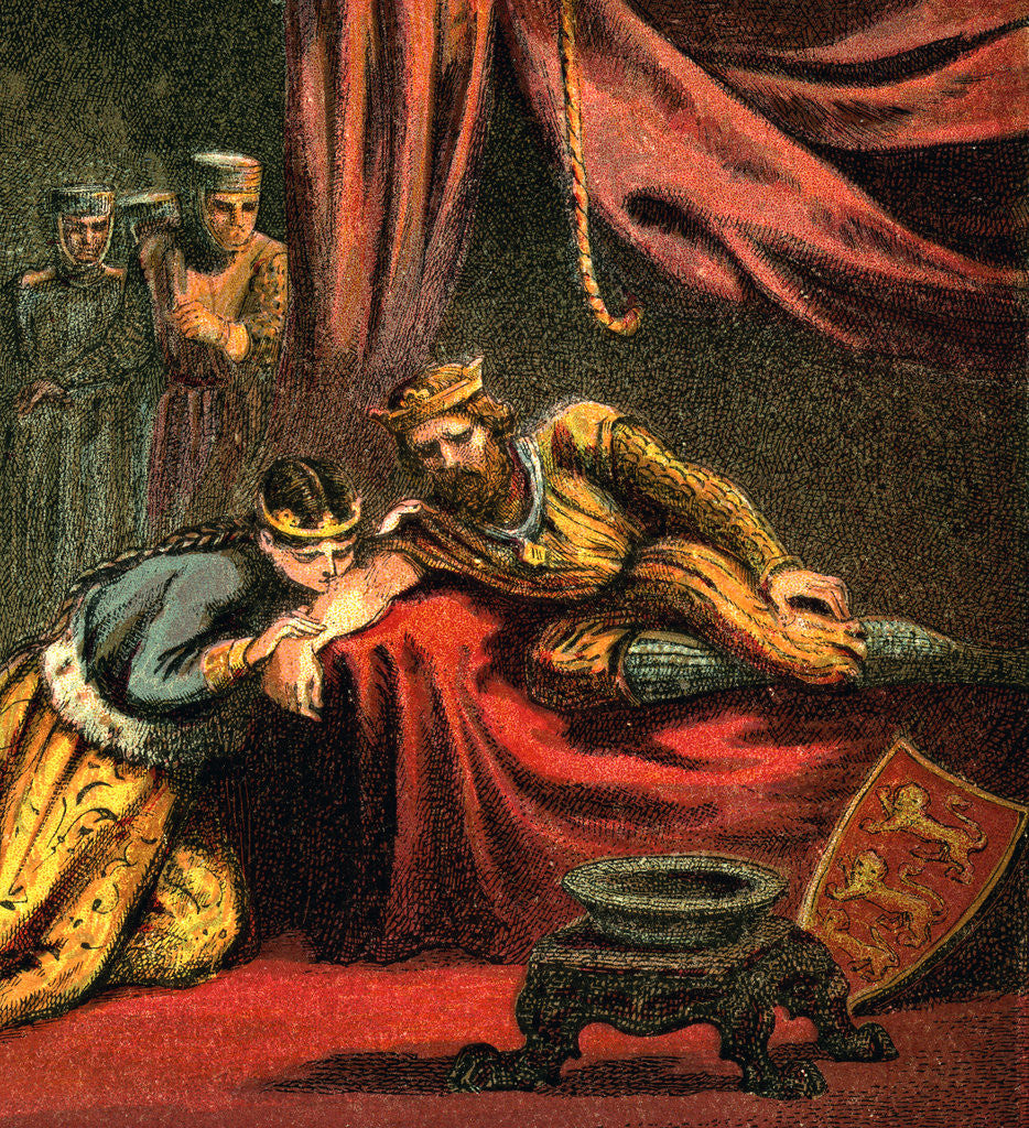 Detail of Edward of Woodstock, Prince of Wales, with his wife, Joan, Princess of Wales by Anonymous