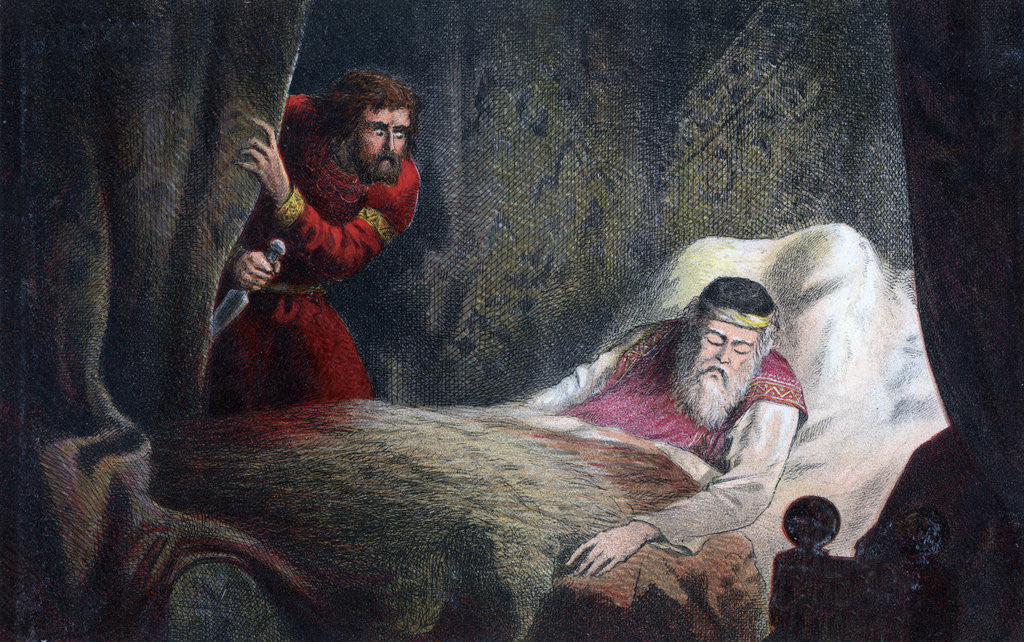 Detail of A scene from 'Macbeth' by Anonymous