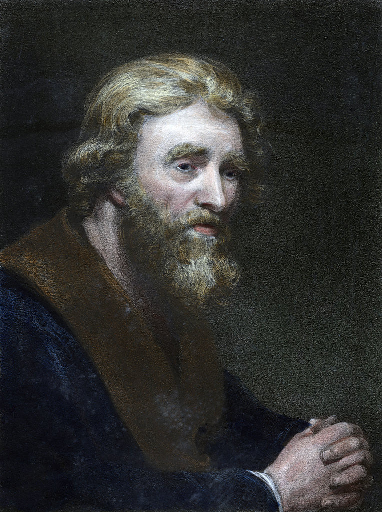 Detail of Portrait of a bearded man by Richard James Lane