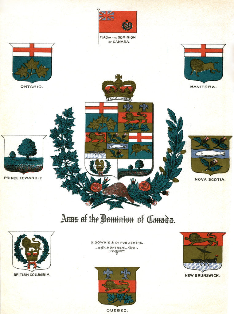 Detail of Coats of arms and flags of Canada by Anonymous