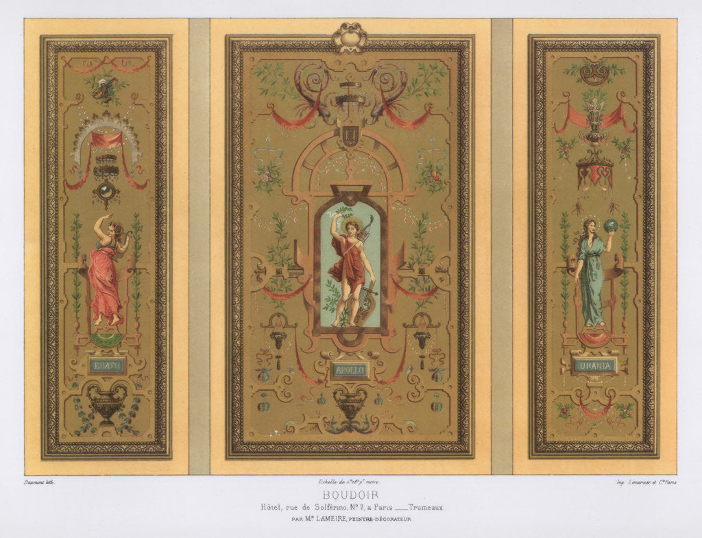 Detail of Boudoir, Rue de Solferino, Paris by Daumont