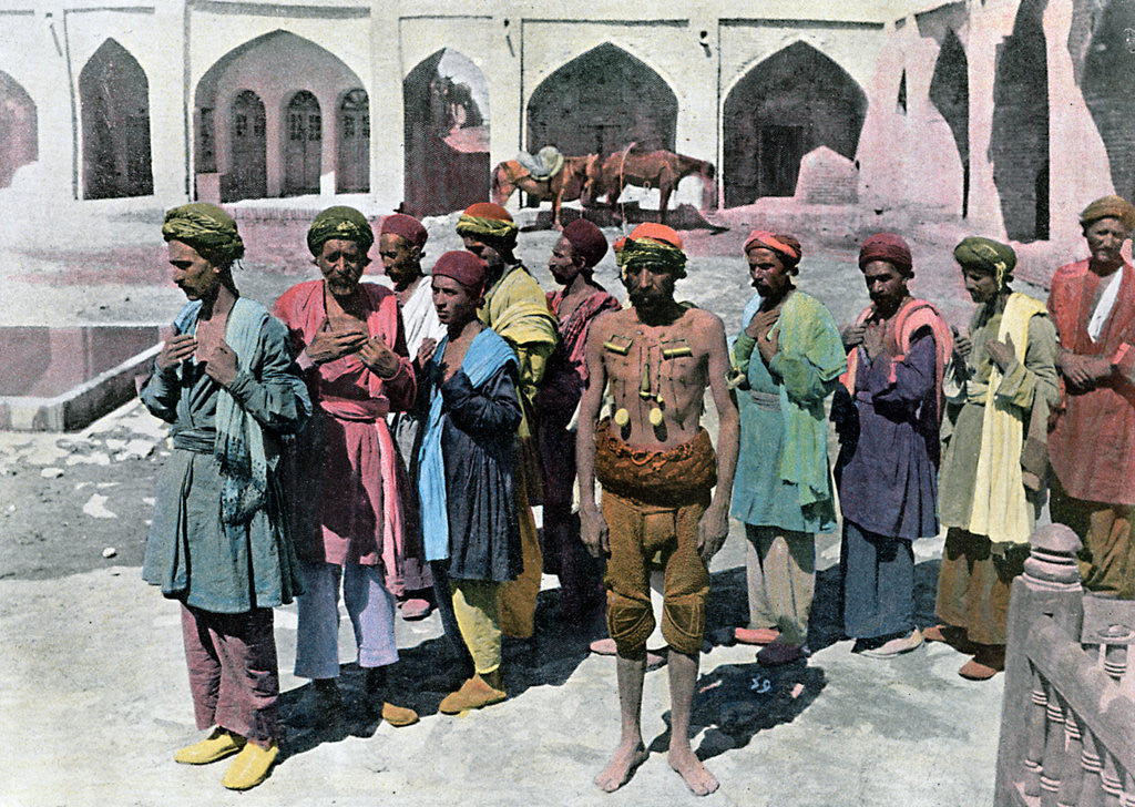 Detail of Dervishes and martyrs, Tehran by Gillot