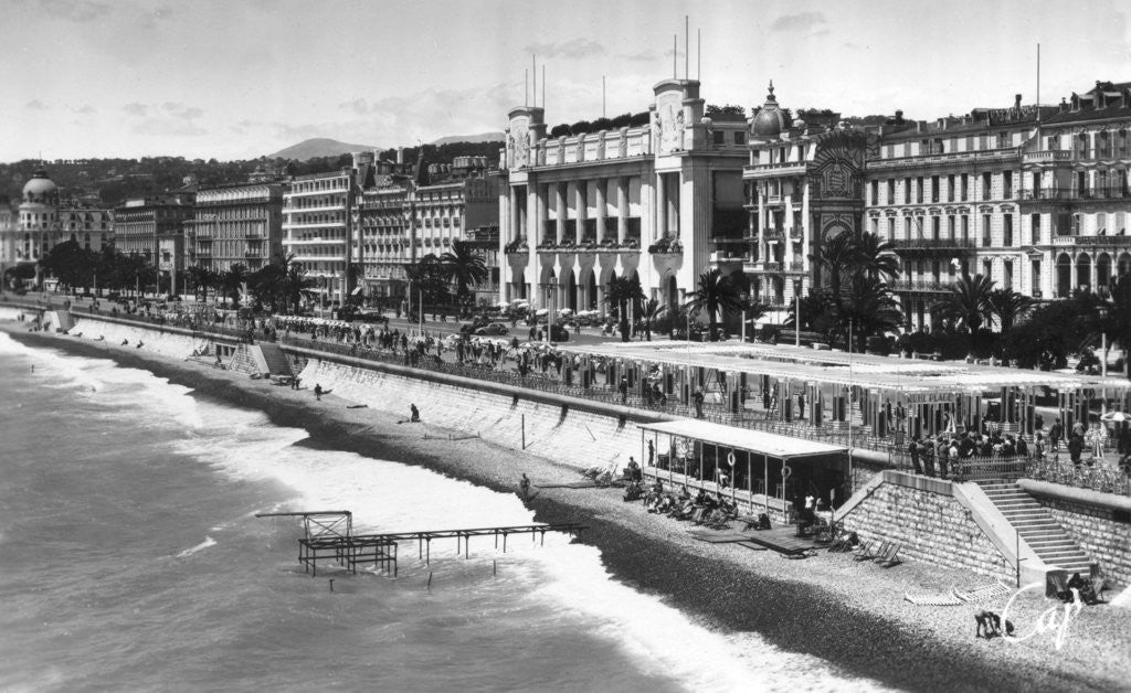 Detail of Le Palais de la Mediterranee on Promenade des Anglais, Nice, South of France by Anonymous