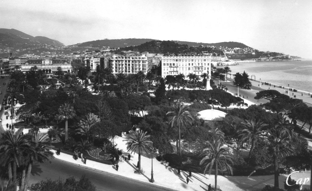 Detail of View of Albert I Gardens, Nice, South of France by Anonymous